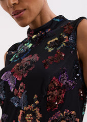Lela Sequin Dress - Black