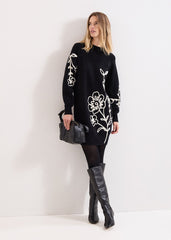 Rosa Jumper Dress - Black/Ivory