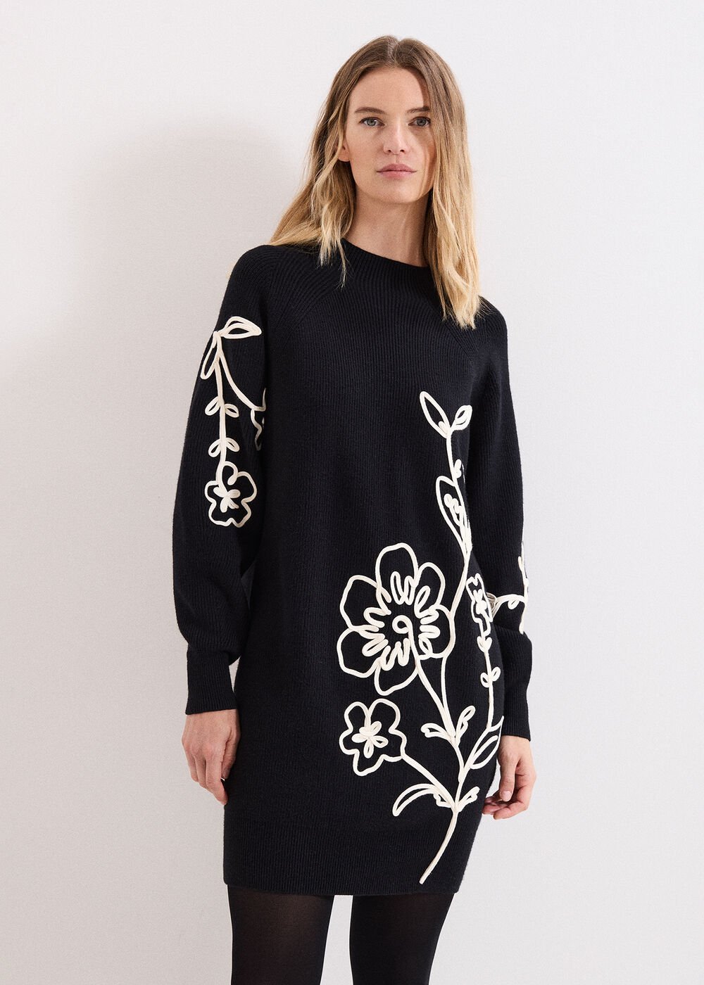 Rosa Jumper Dress - Black/Ivory