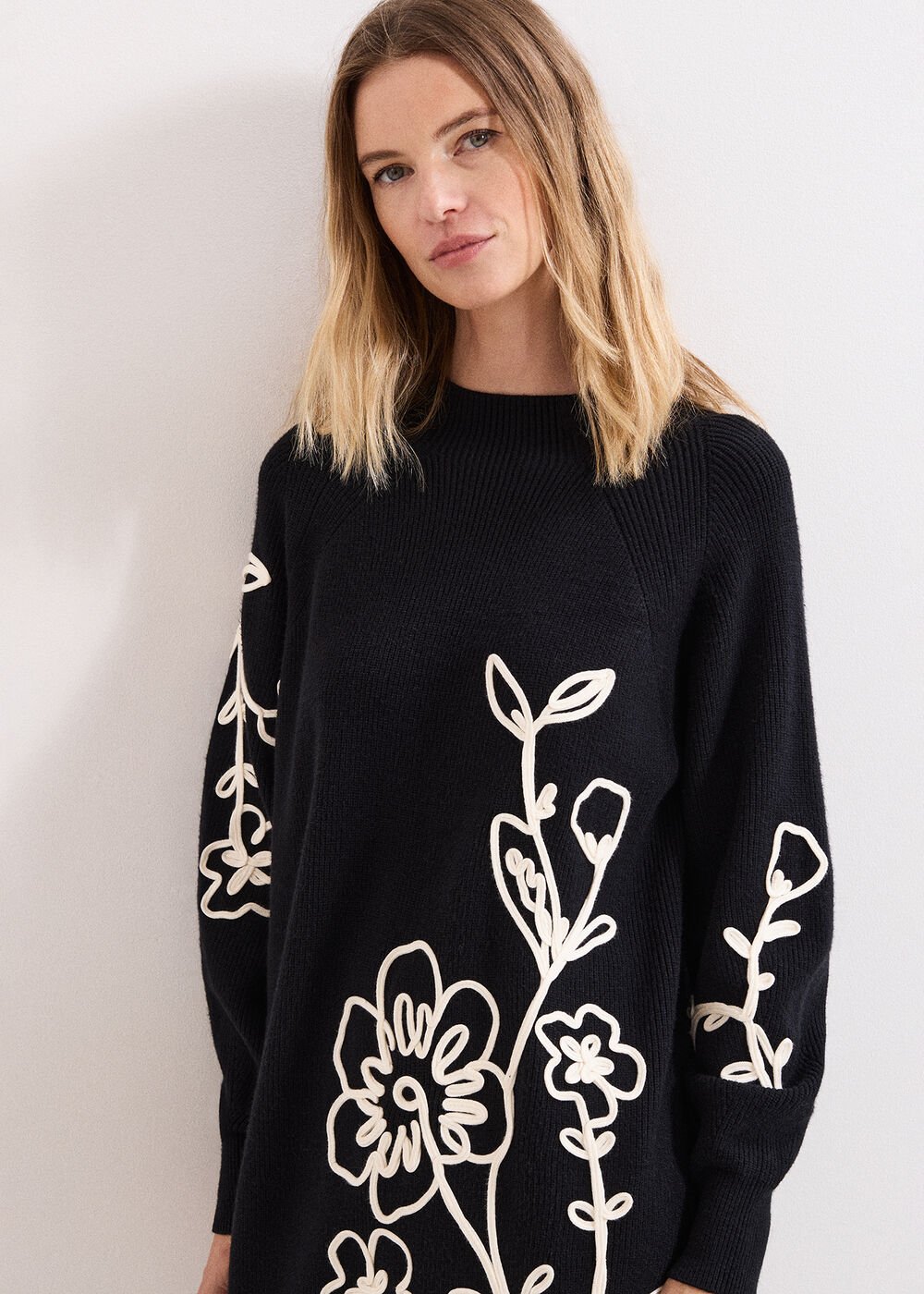 Rosa Jumper Dress - Black/Ivory