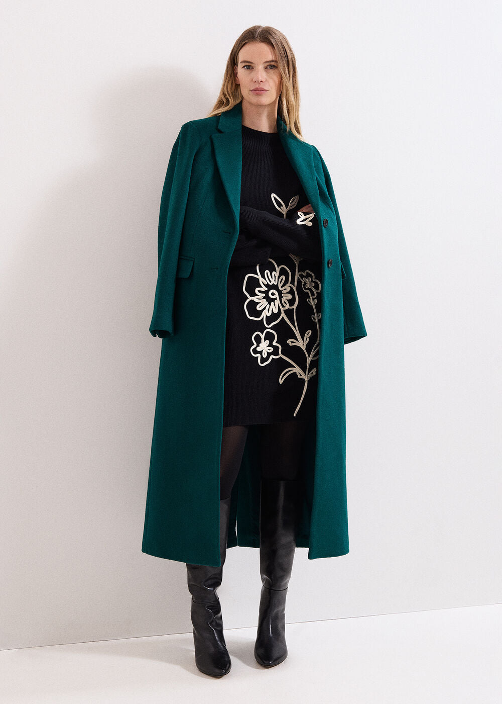 Rosa Jumper Dress - Black/Ivory