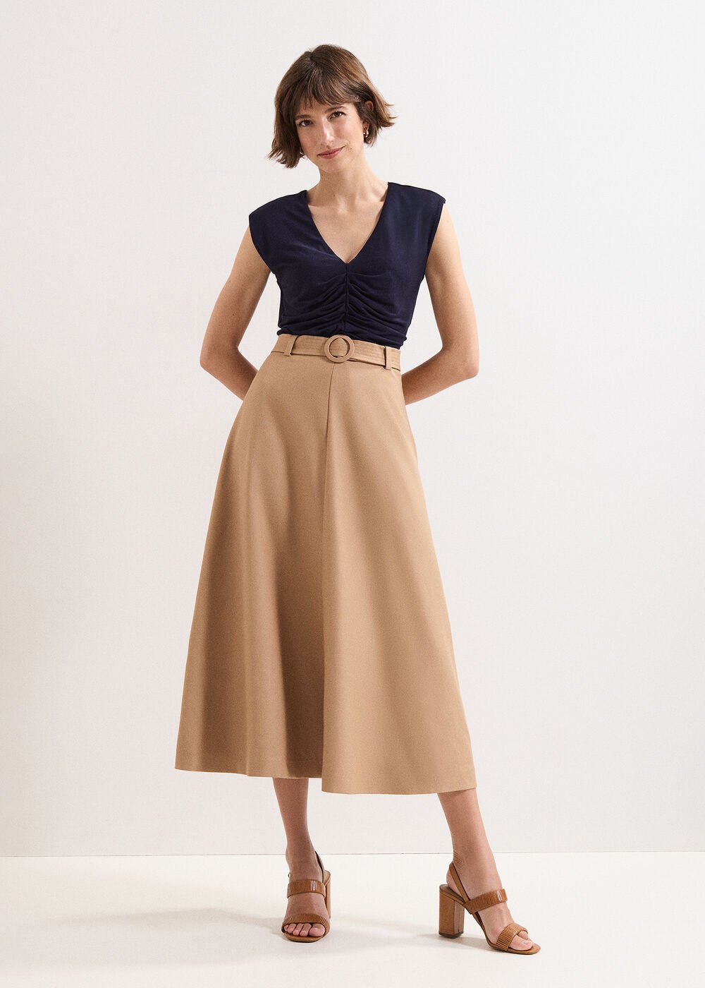 Rochelle Midi Skirt - Camel