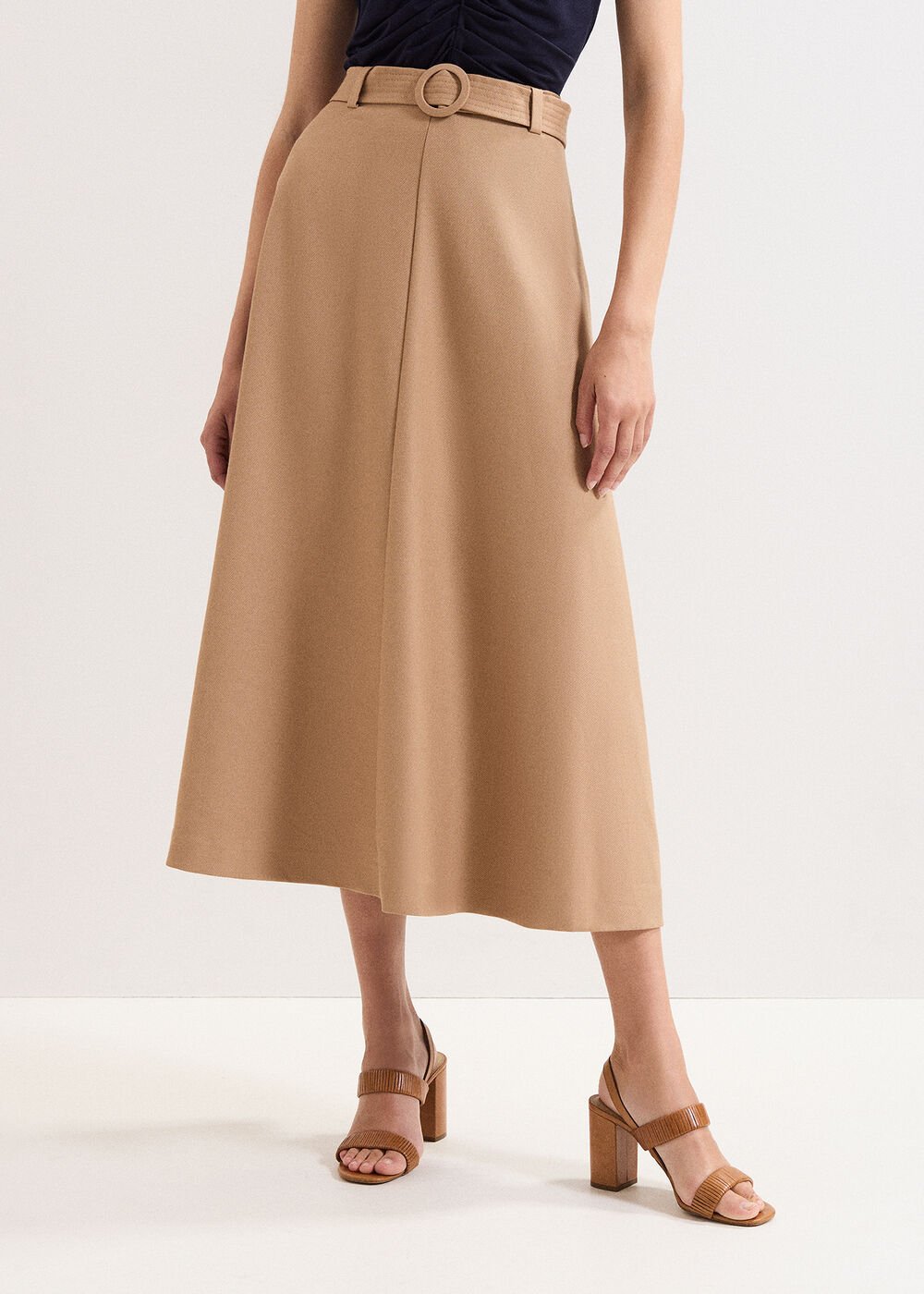 Rochelle Midi Skirt - Camel