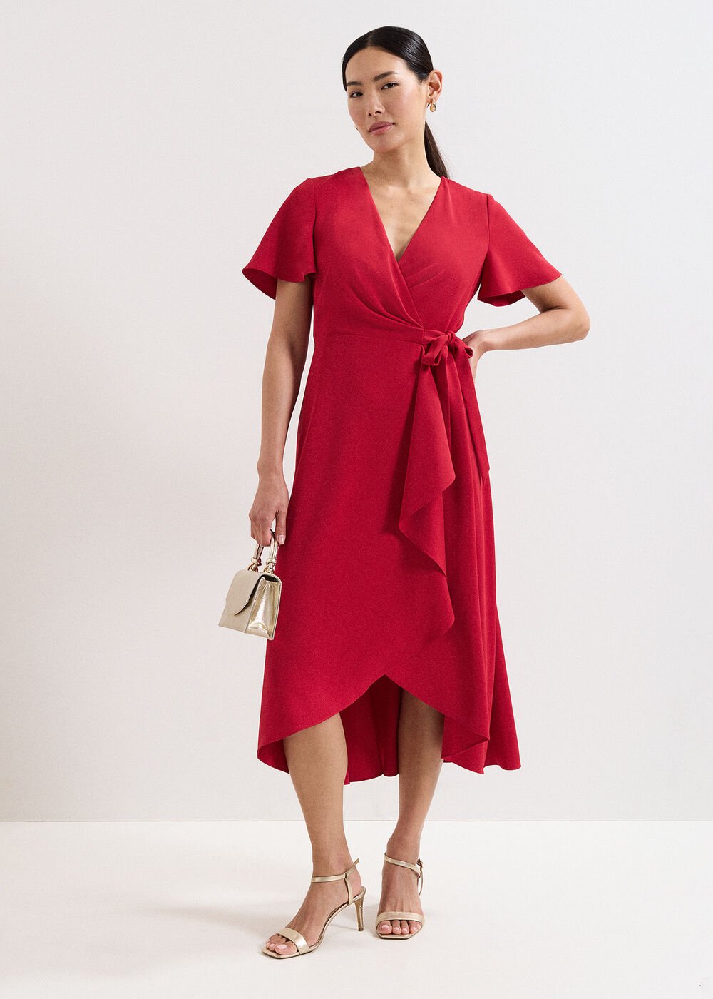 Julissa Wrap Dress - Red