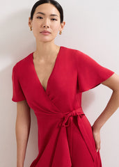 Julissa Wrap Dress - Red