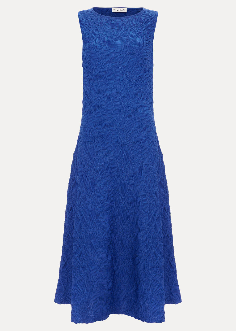 Talia Textured Midi Dress - Blue