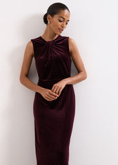 Petite Ava Dress - Burgundy