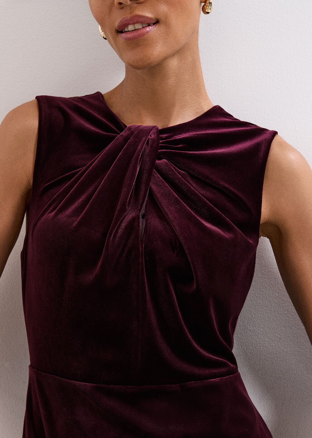 Petite Ava Dress - Burgundy