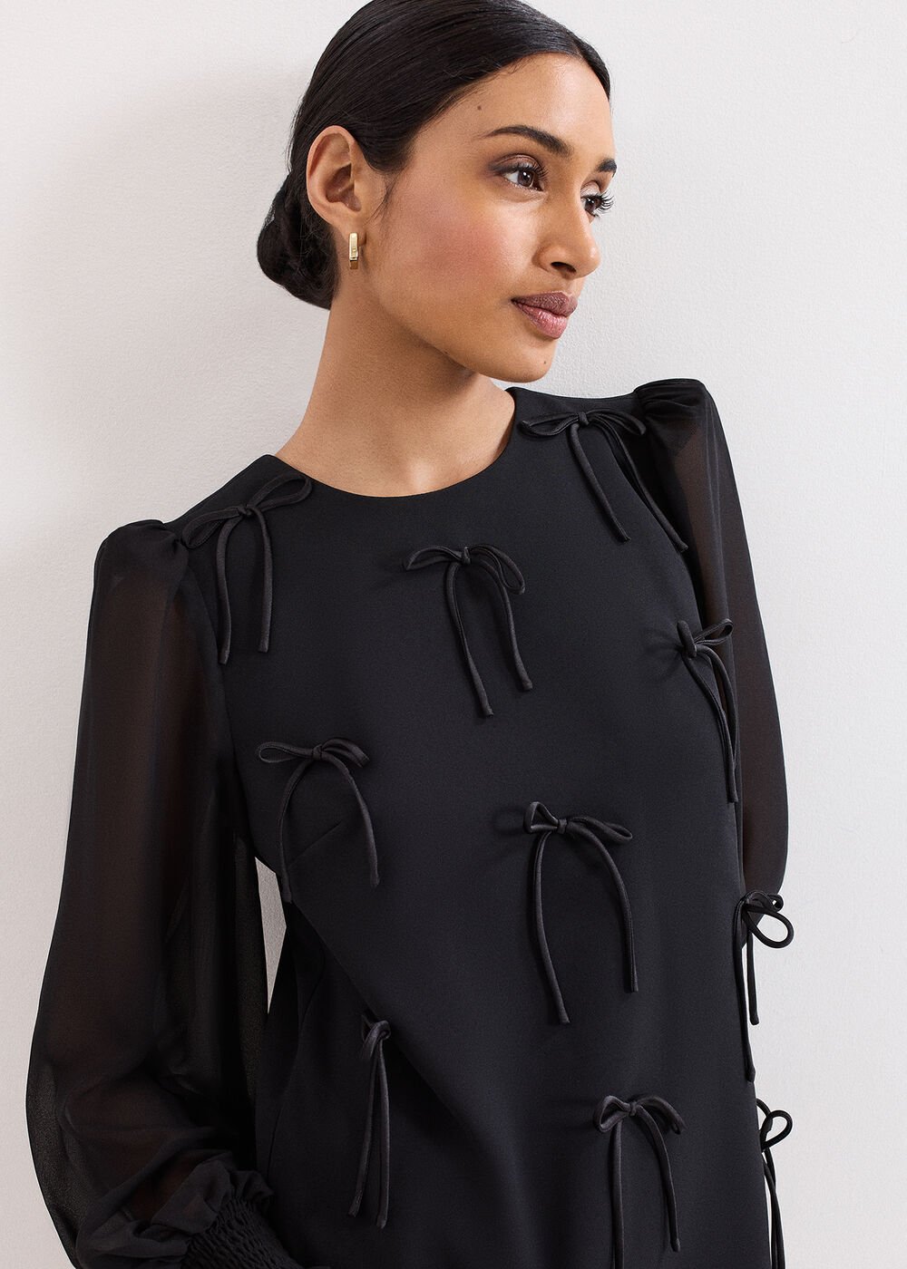 Jamie Bow Dress - Black