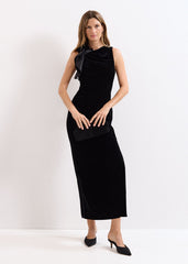 Melony Velvet Dress - Black