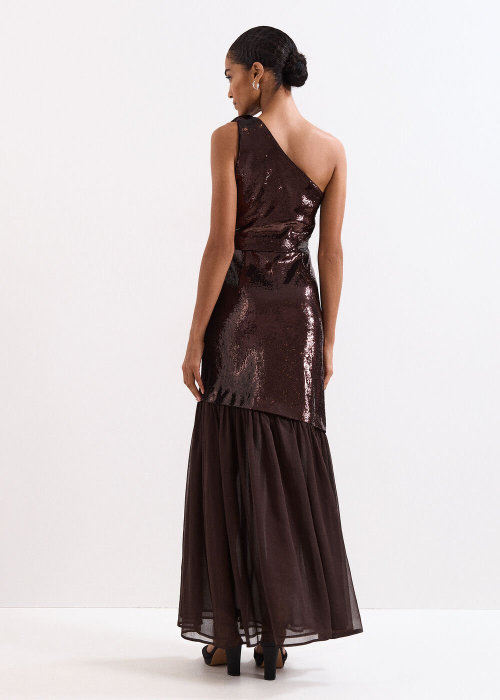 Lola Sequin Dress - Brown