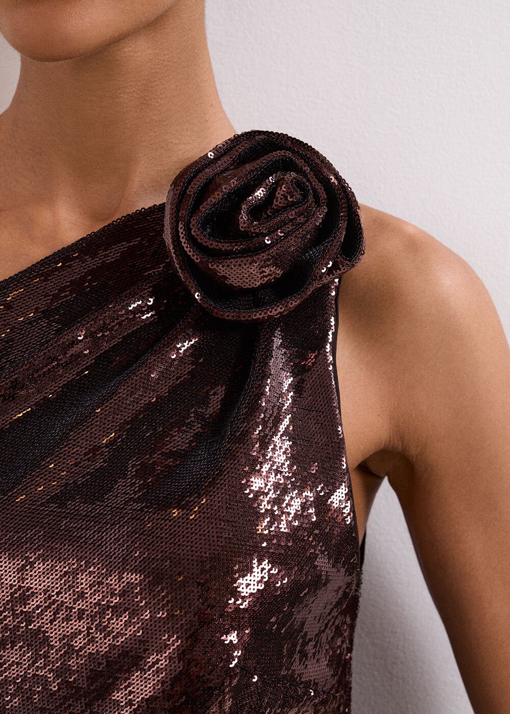 Lola Sequin Dress - Brown