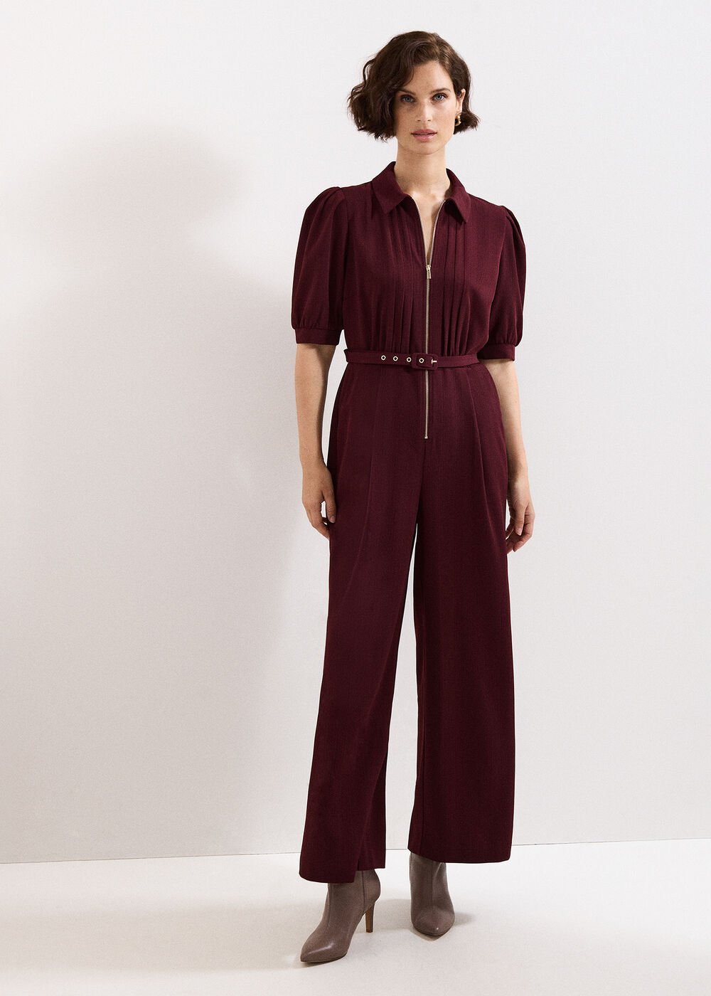 Petite Candice Jumpsuit - Burgundy