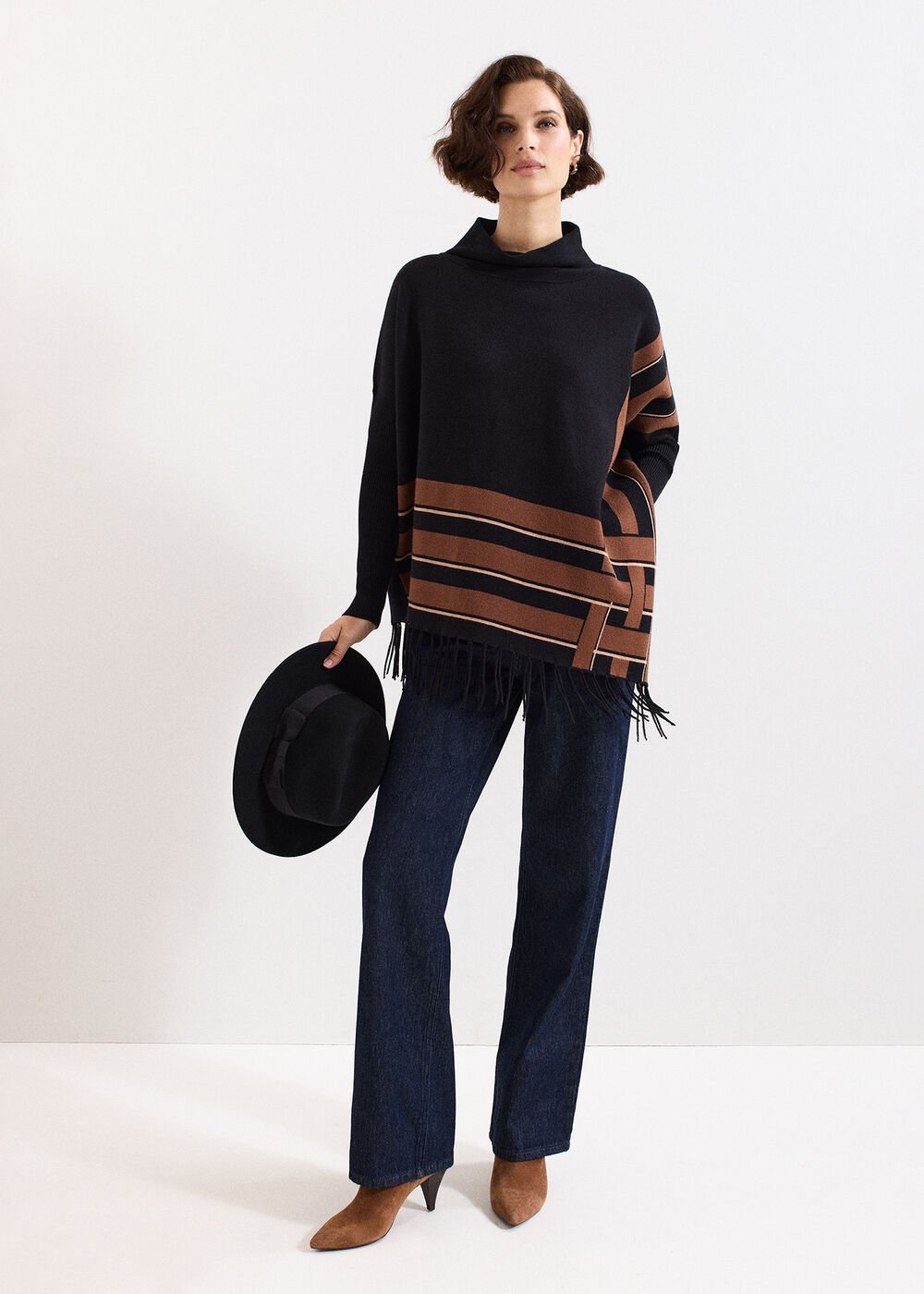 Athena Tassel Jumper - Black
