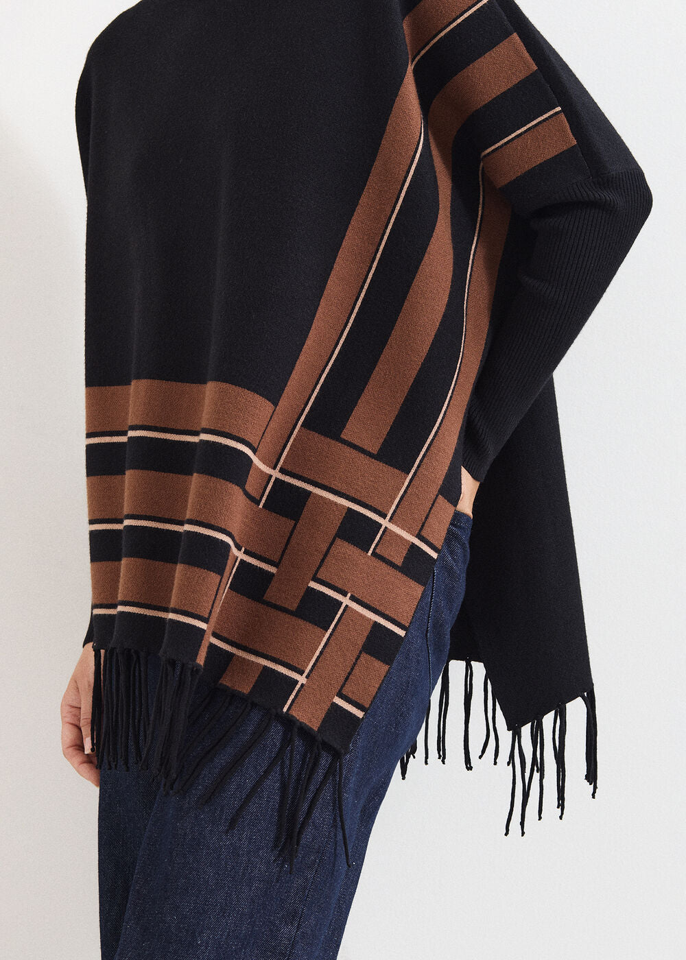 Athena Tassel Jumper - Black