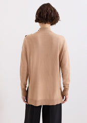 Holly Button Jumper - Brown