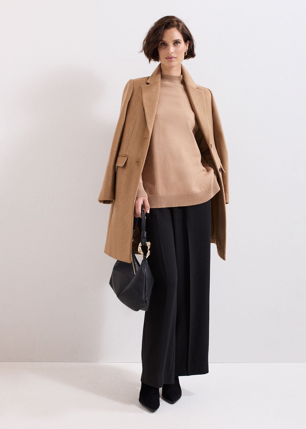 Holly Button Jumper - Brown