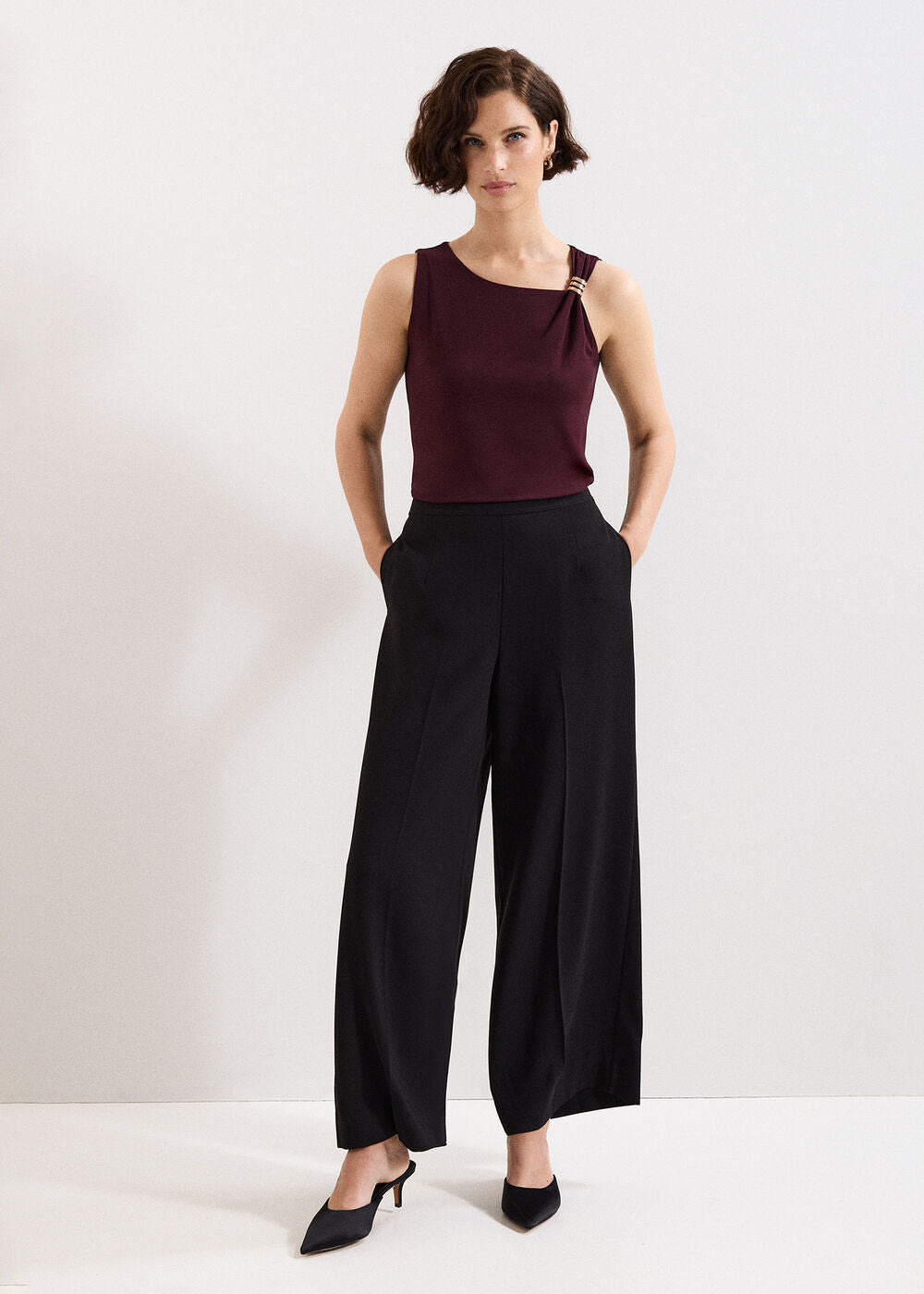 Samie Sleeveless Top - Burgundy