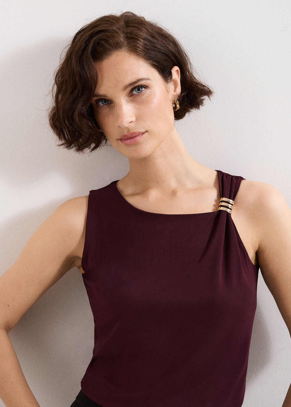 Samie Sleeveless Top - Burgundy