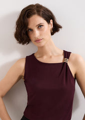Samie Sleeveless Top - Burgundy