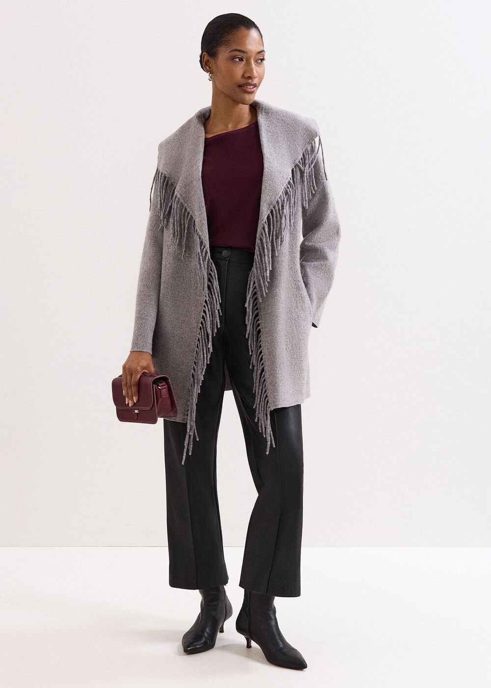 Lisa Tassel Coat - Grey