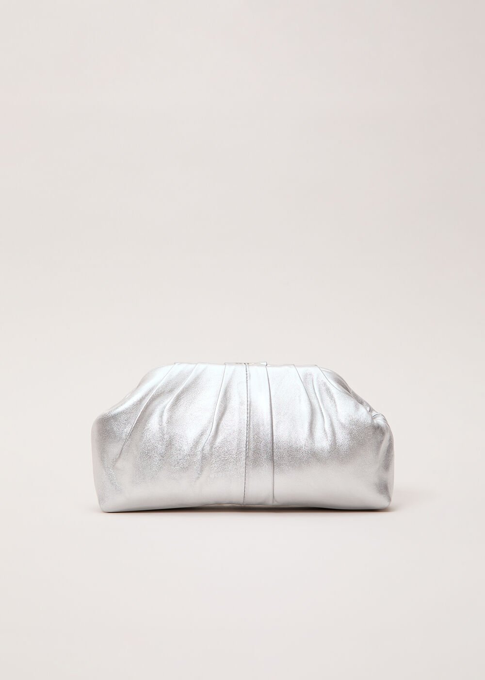 Pouch Clutch Bag - Silver