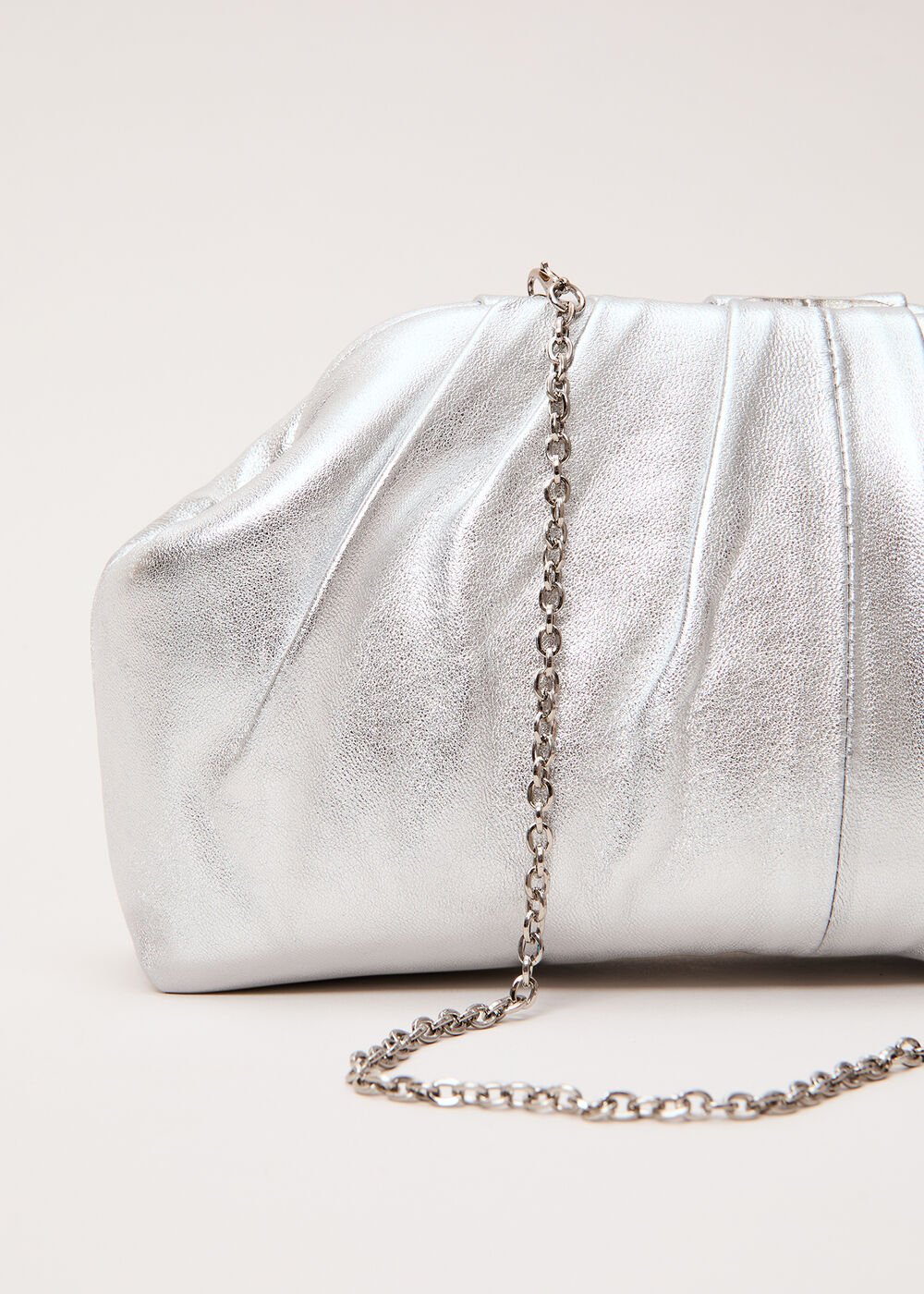 Pouch Clutch Bag - Silver