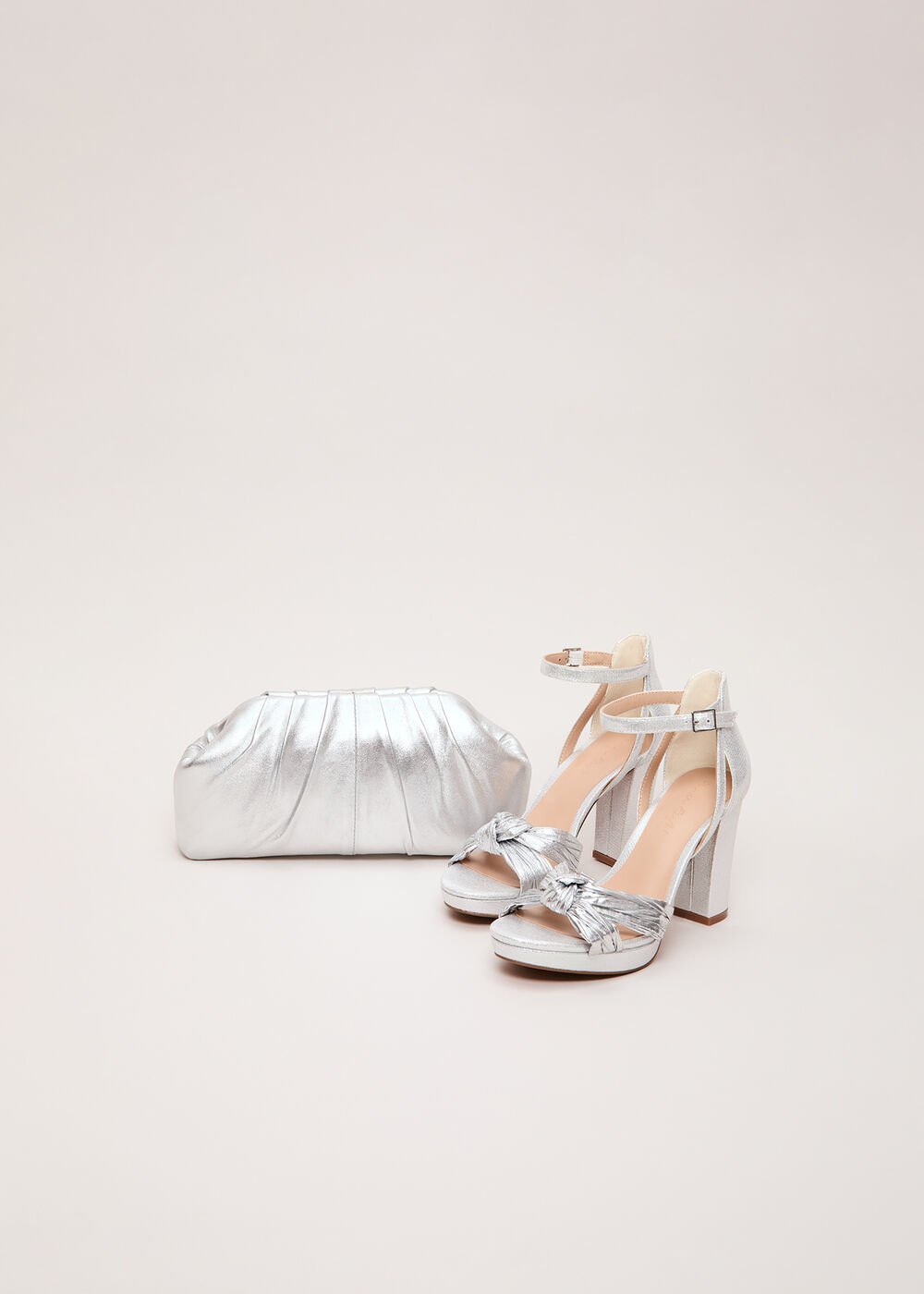 Pouch Clutch Bag - Silver