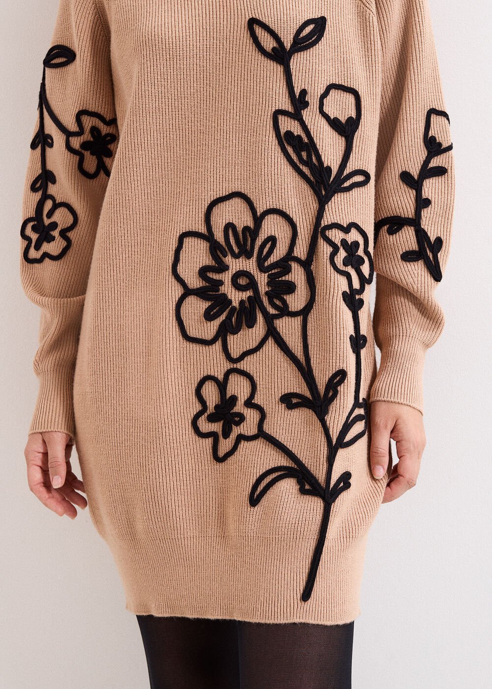 Rosa Applique Jumper - Tan