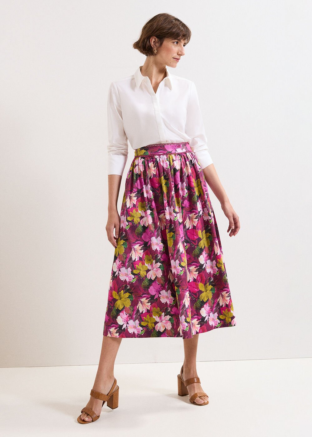 Arina Floral Skirt - Pink