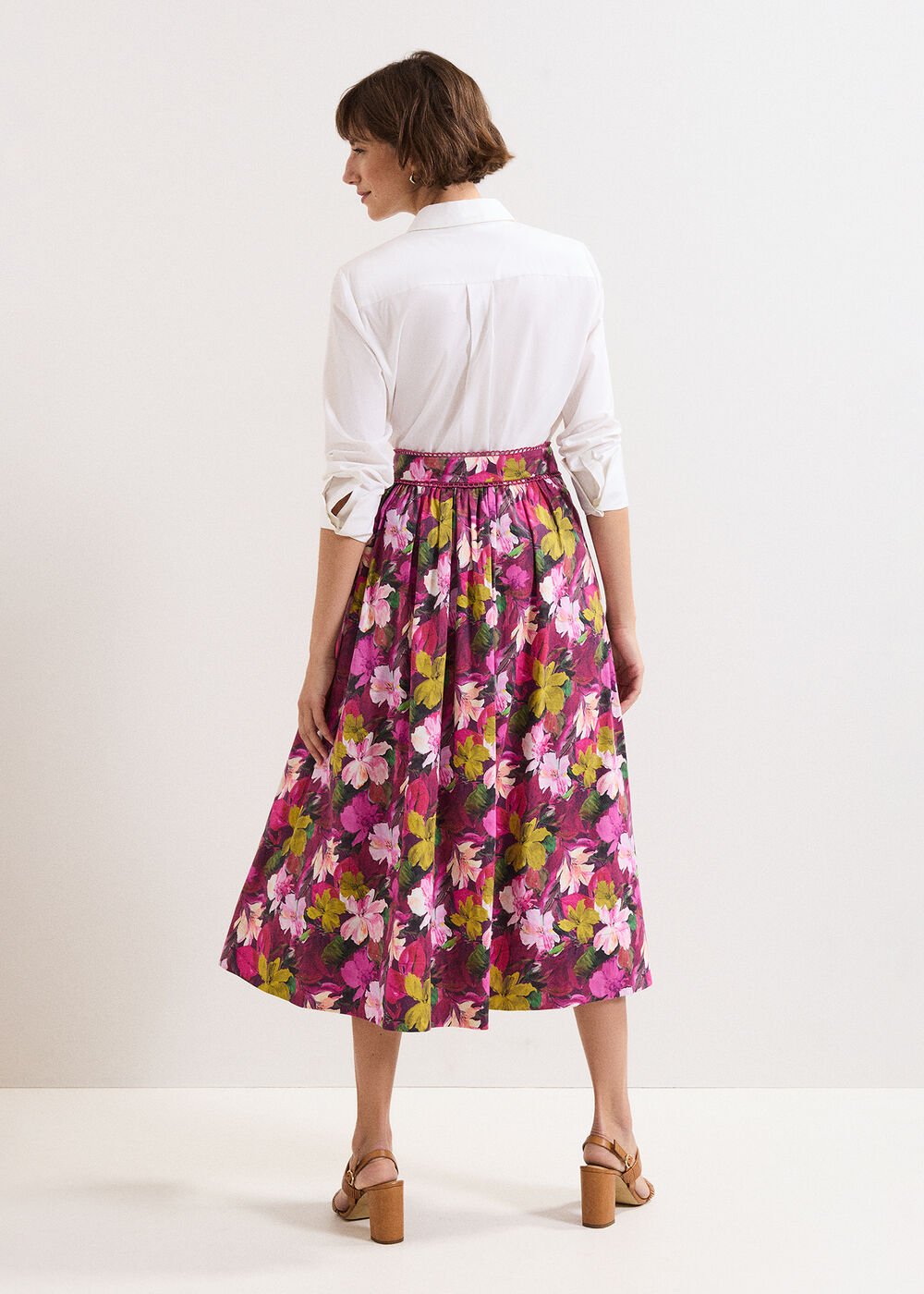 Arina Floral Skirt - Pink