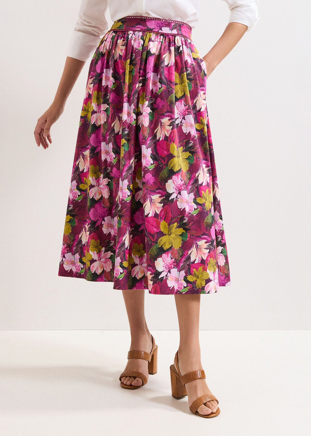 Arina Floral Skirt - Pink