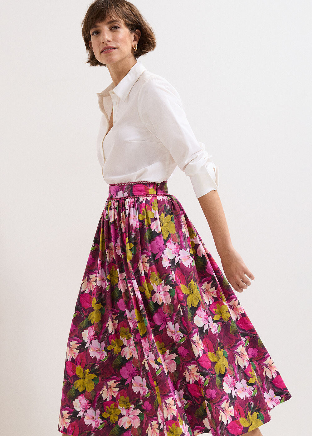 Arina Floral Skirt - Pink