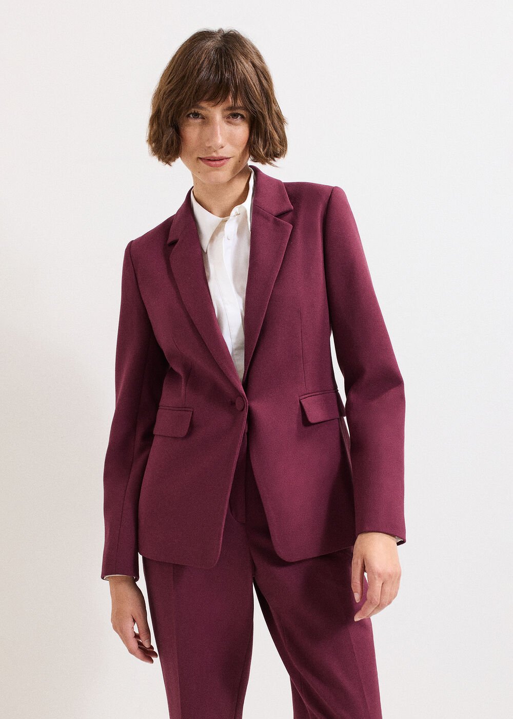 Fara Suit Jacket - Burgundy