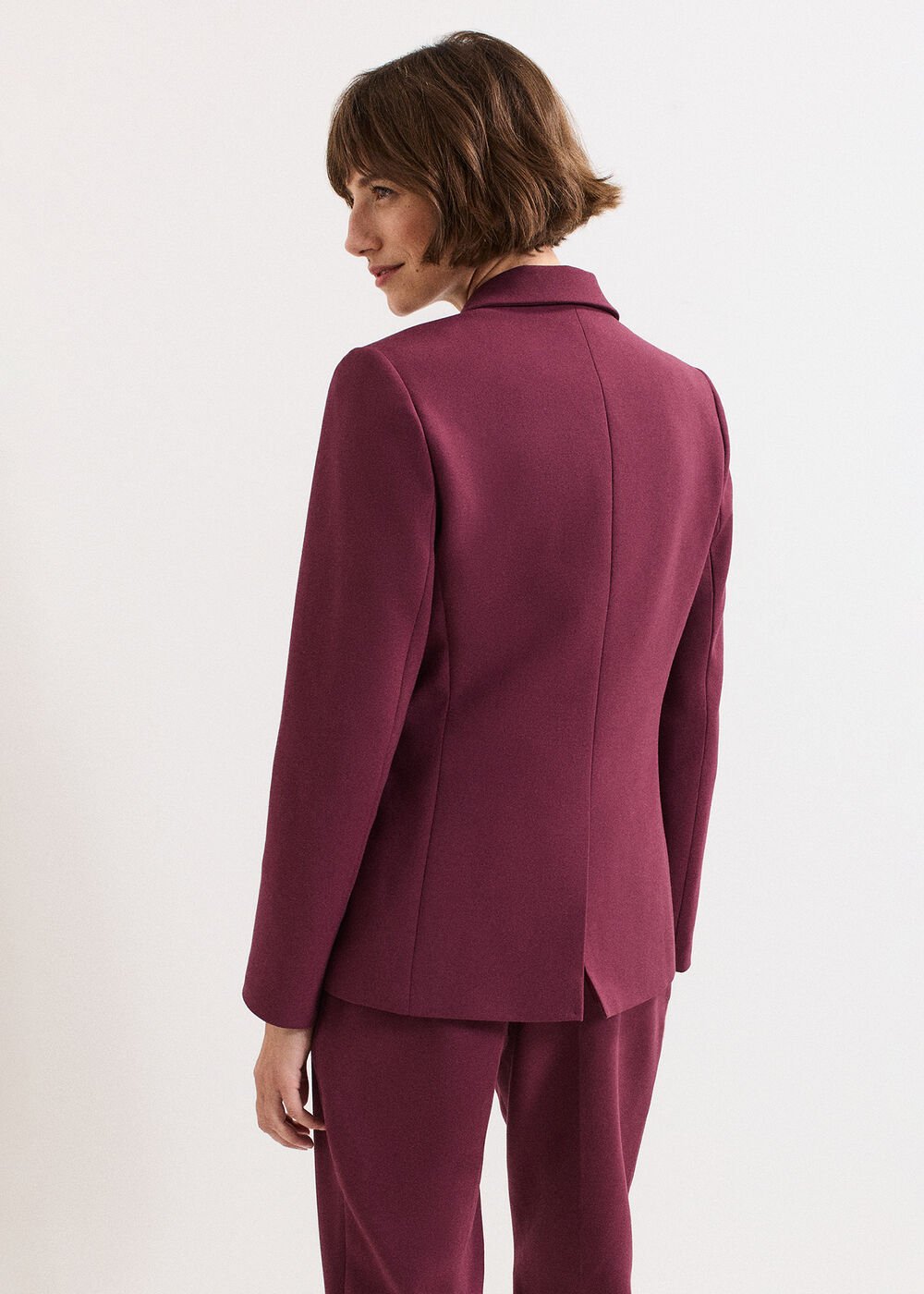 Fara Suit Jacket - Burgundy