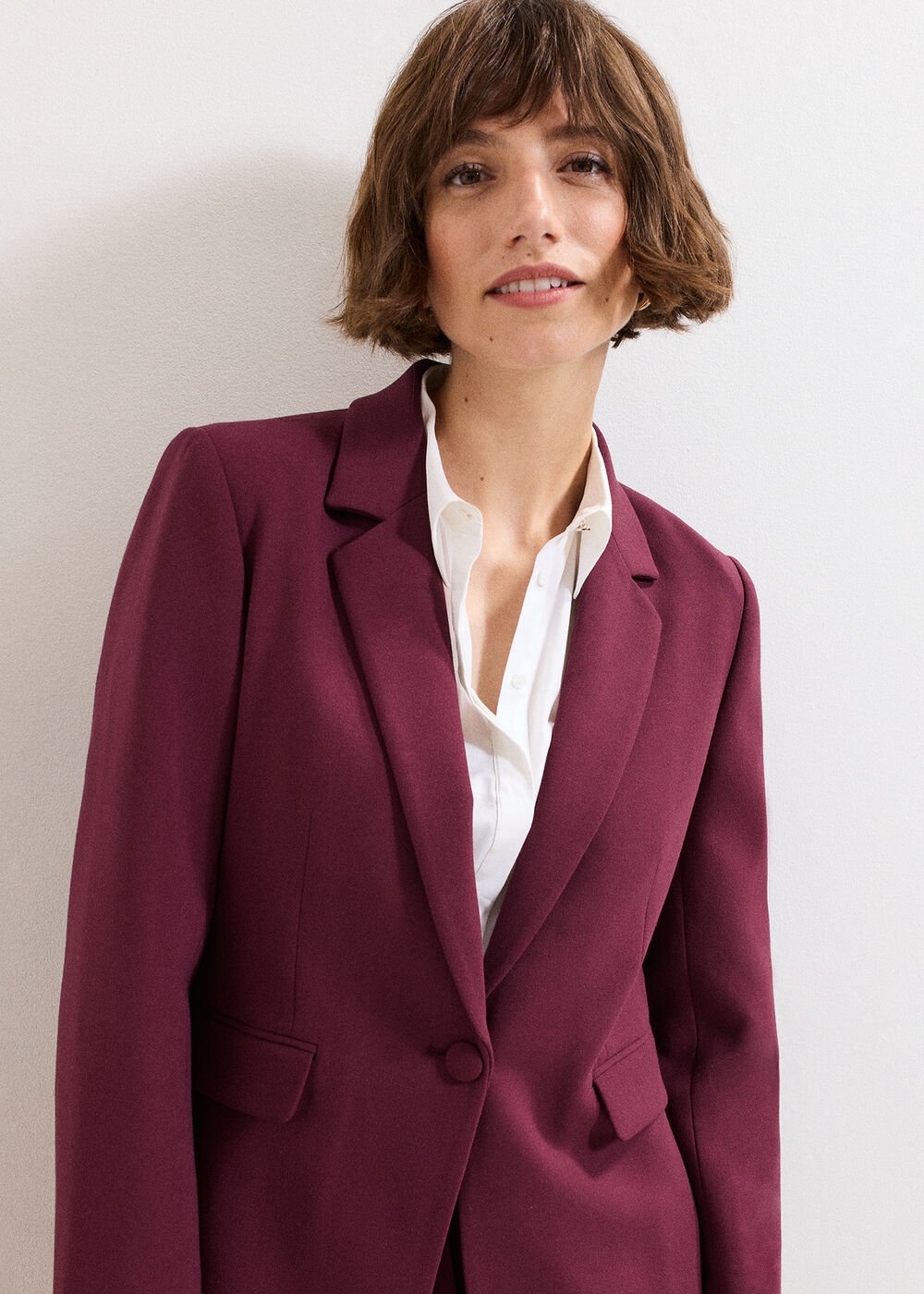 Fara Suit Jacket - Burgundy