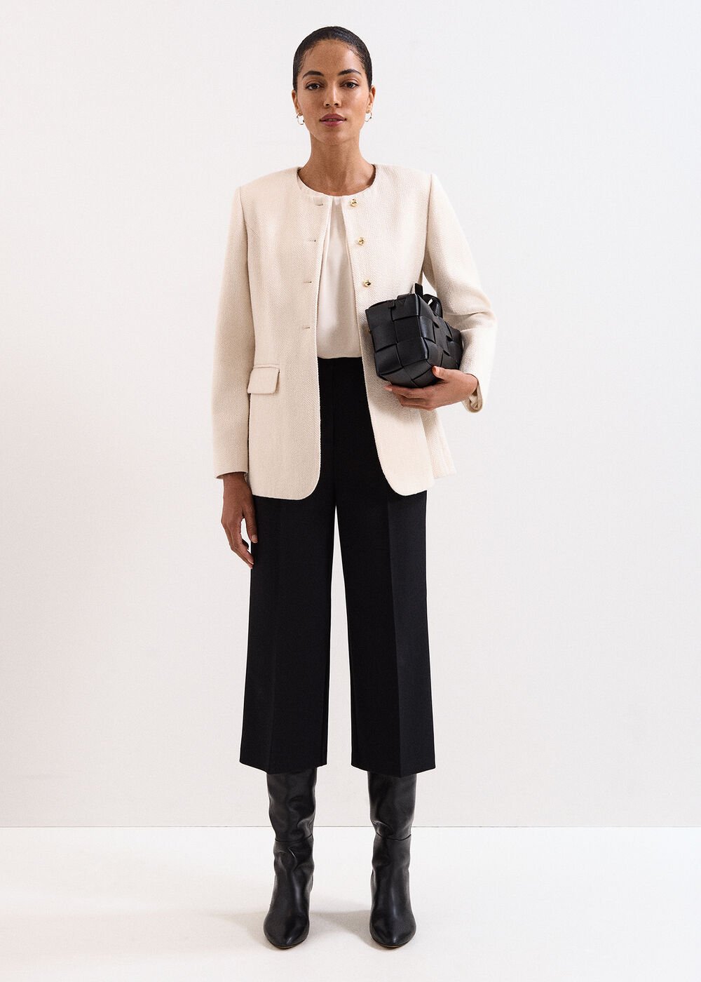Aubrielle Black Culotte Trousers - Black