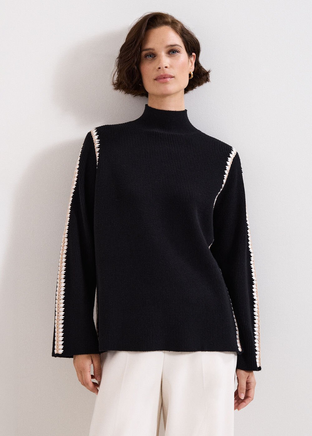 Immy Crochet Jumper - Black