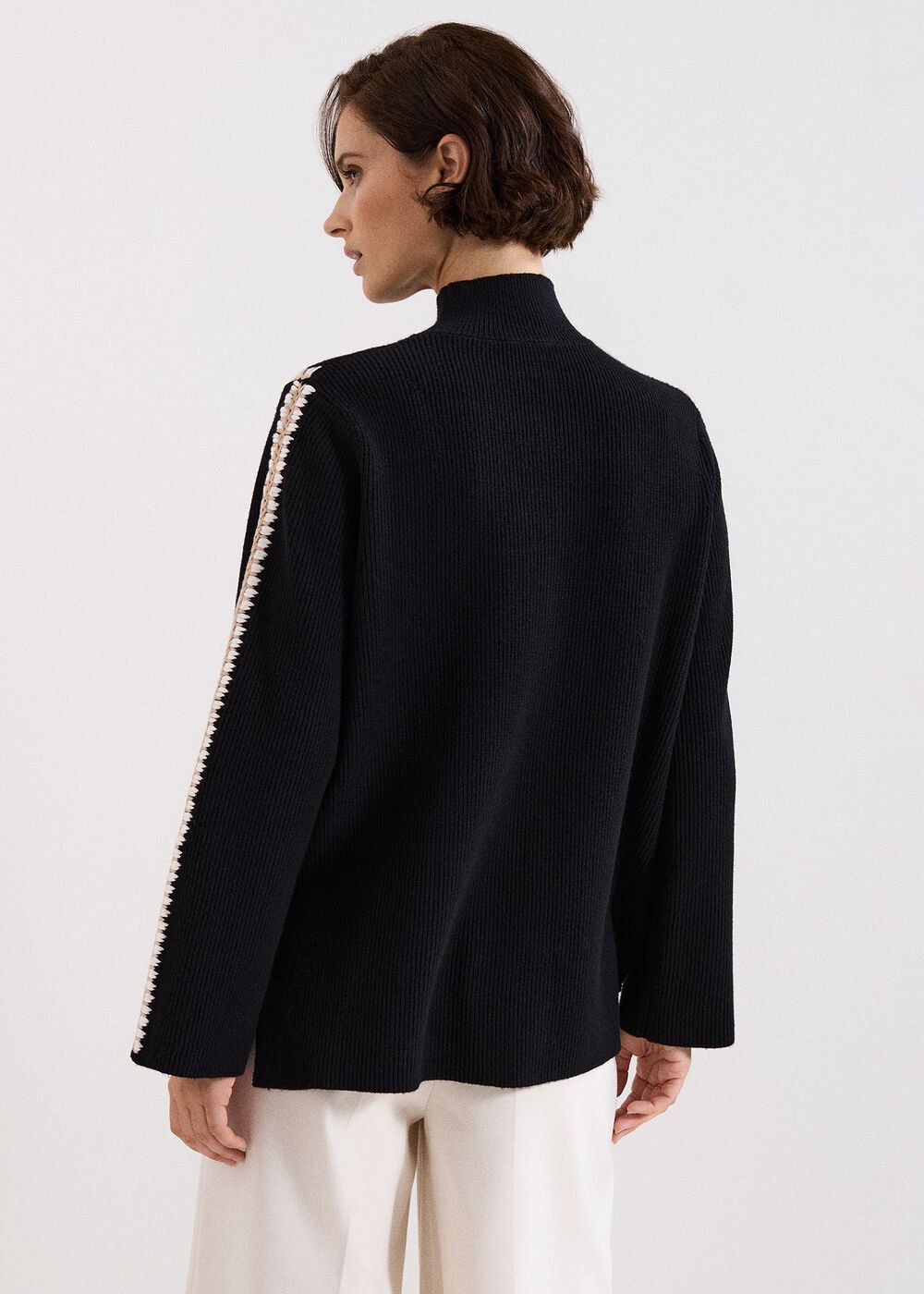 Immy Crochet Jumper - Black