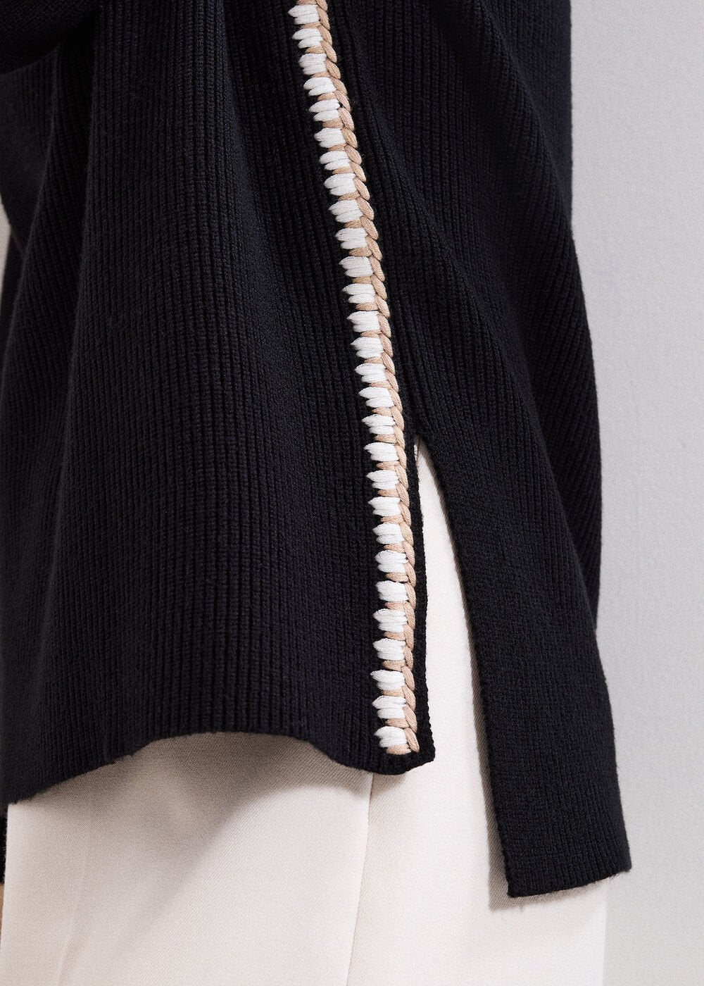 Immy Crochet Jumper - Black
