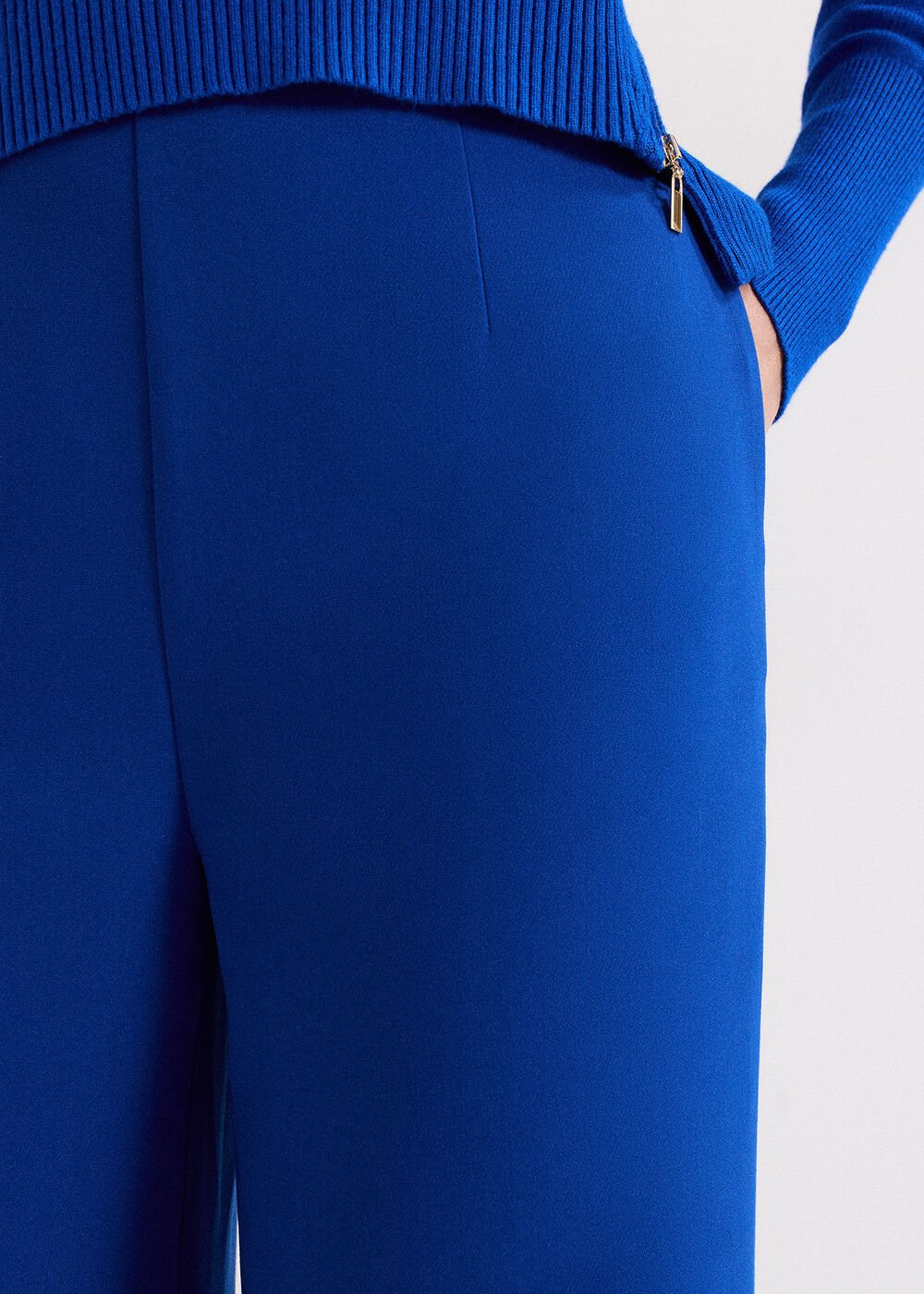 Aubrie Blue Straight Leg Trousers - Cobalt
