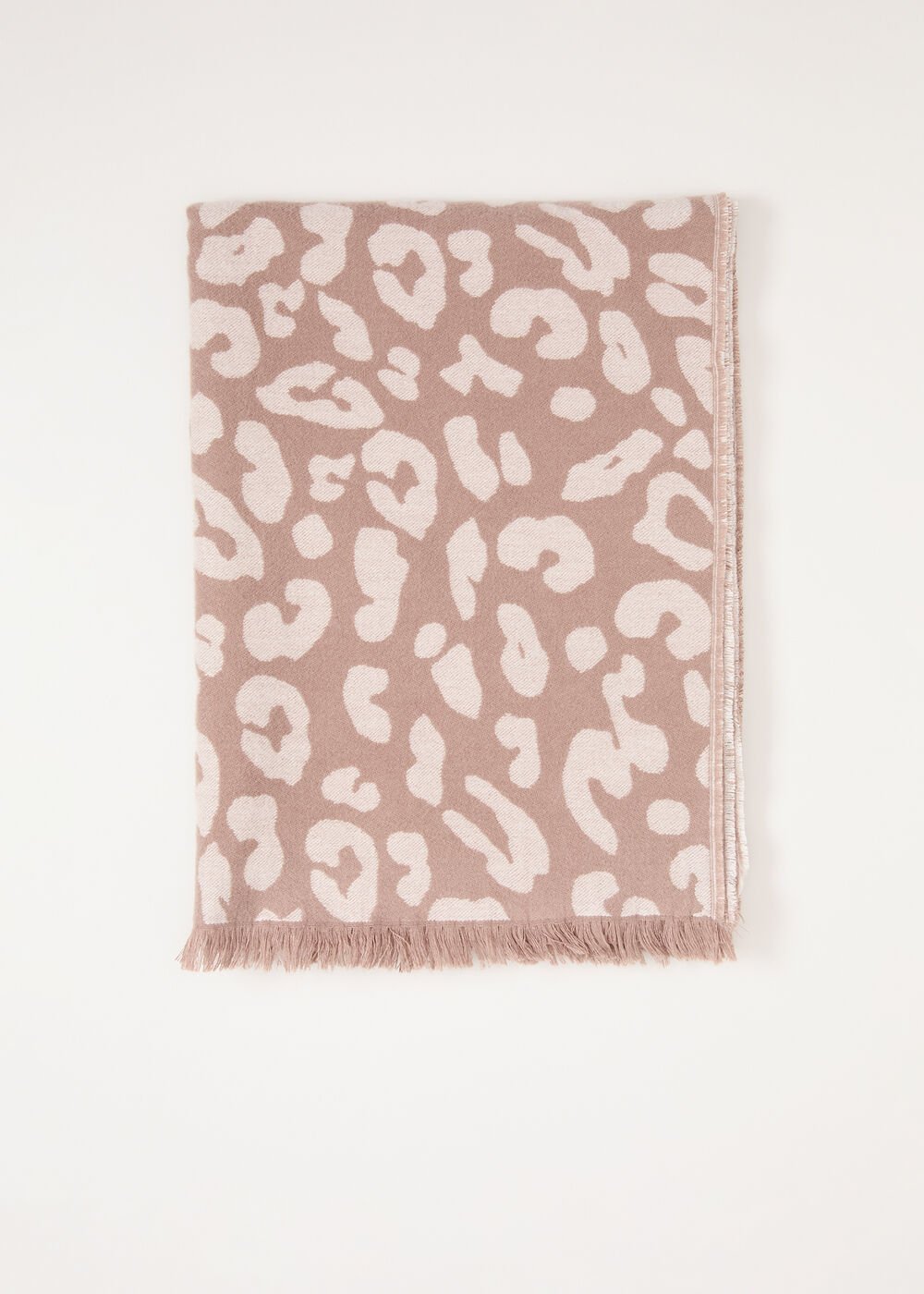 Mocha Leopard Scarf - Brown