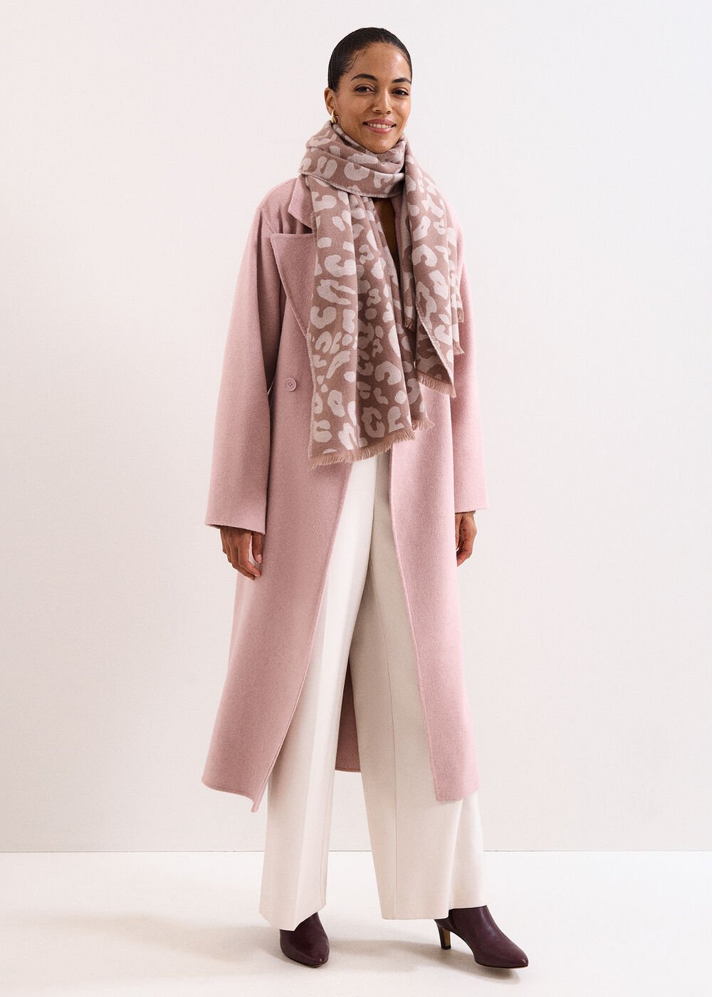 Mocha Leopard Scarf - Brown