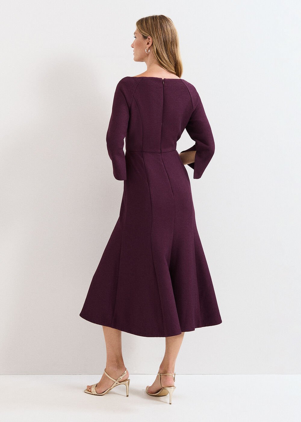 Sienna Tux Dress - Burgundy