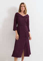 Sienna Tux Dress - Burgundy