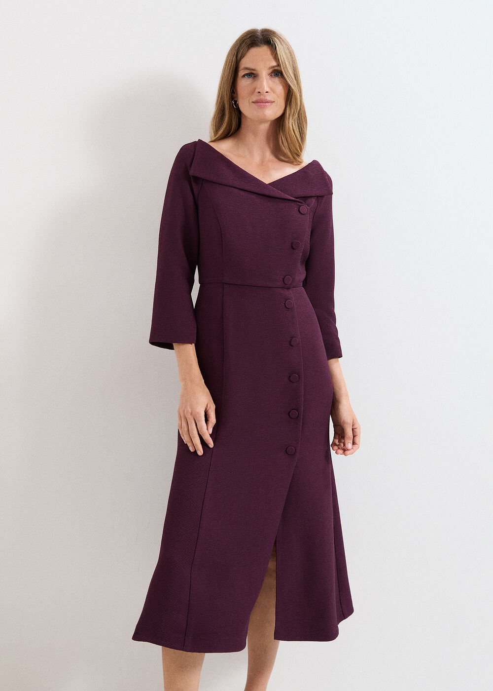 Petite Sienna Dress - Burgundy