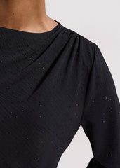 Noa Drape Top - Black