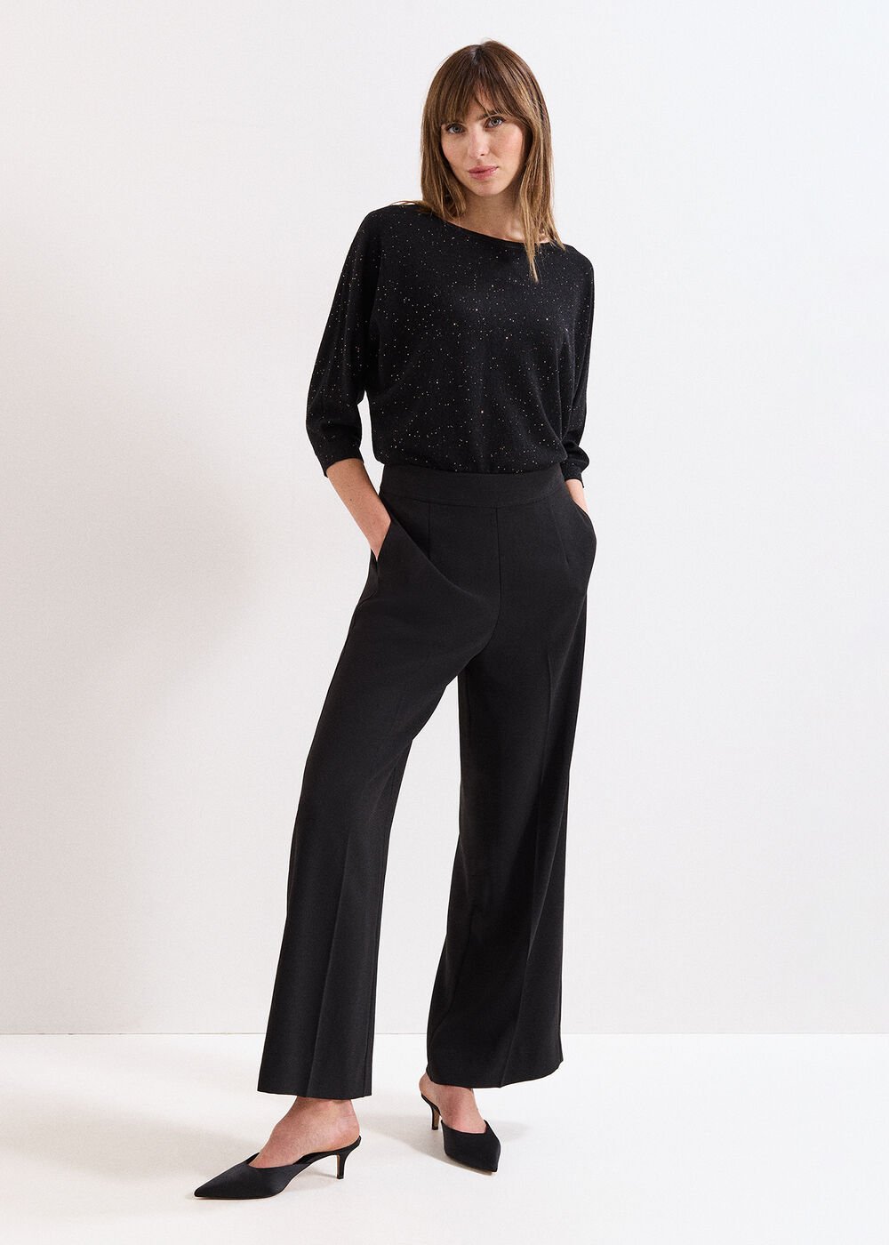 Sequin Cristine Knit - Black