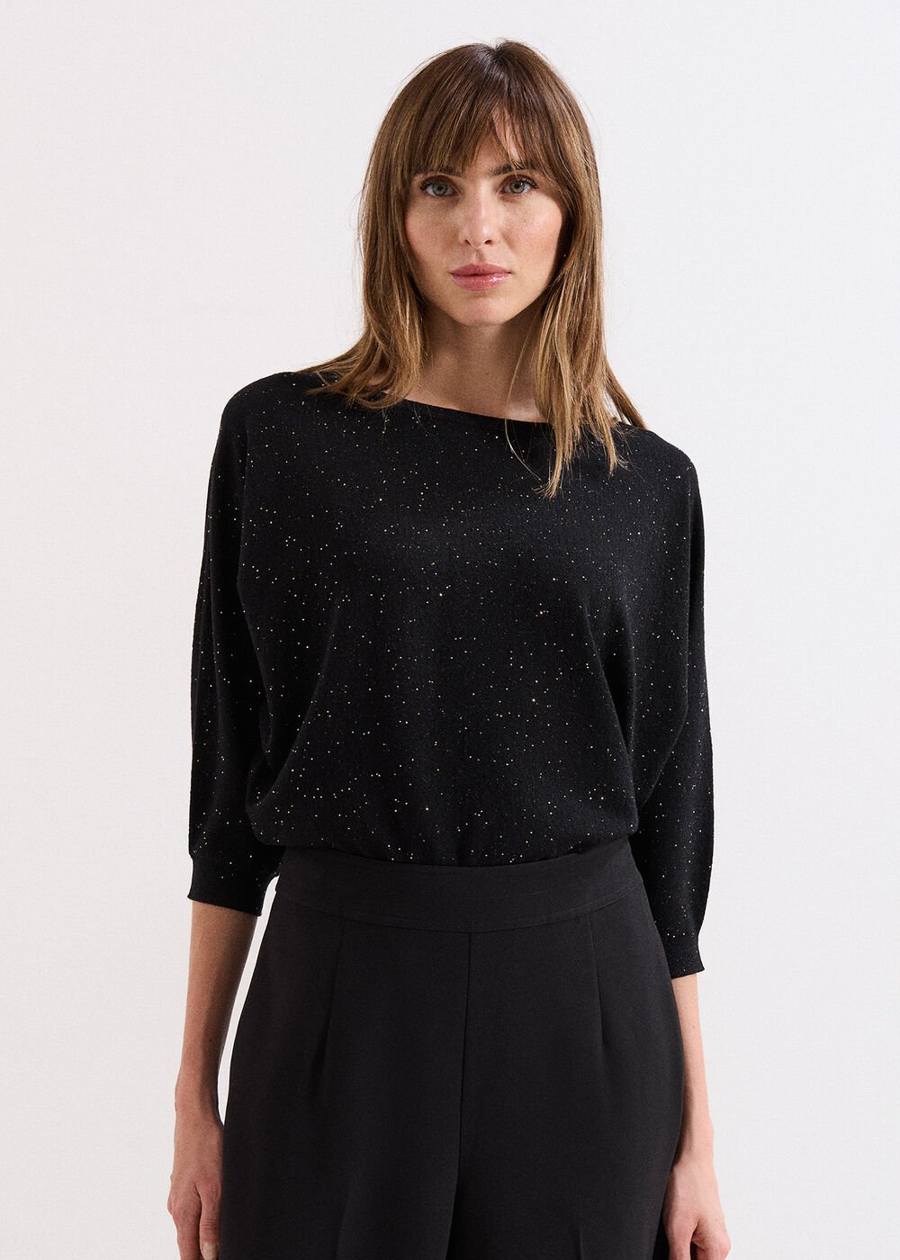 Sequin Cristine Knit - Black