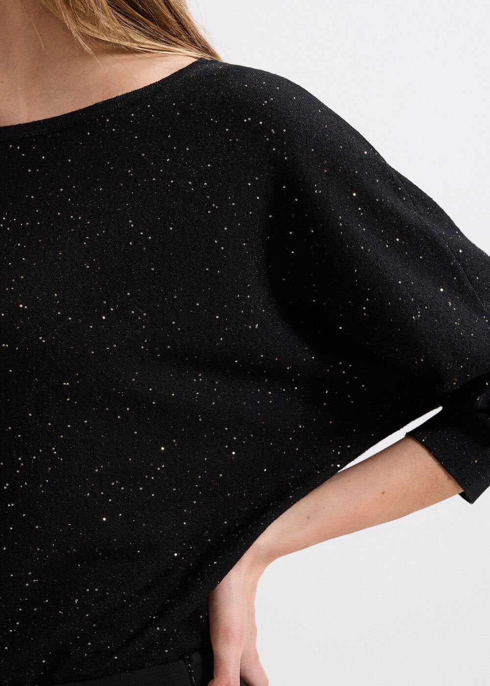 Sequin Cristine Knit - Black